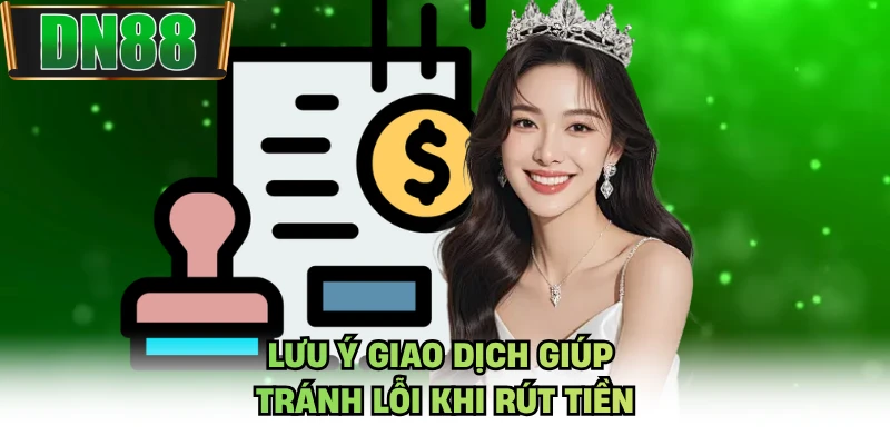 Lưu ý giao dịch giúp tránh lỗi khi rút tiền